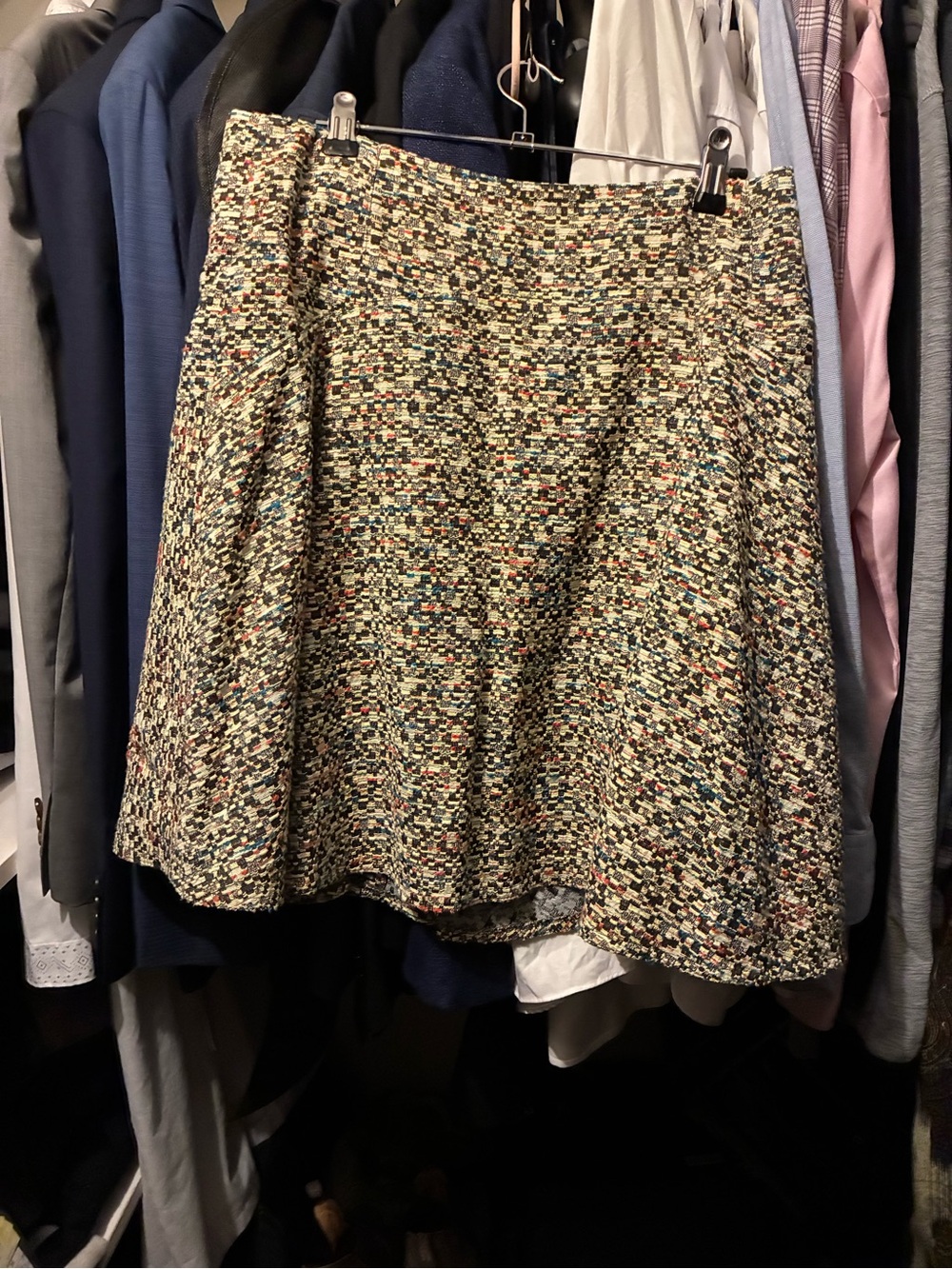 Akris Punto Multicolor Tweed A-Line Skirt